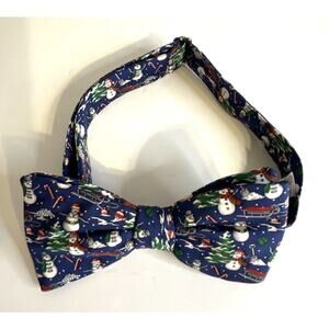 Beau Ties Ltd Bowtie Snowmen Winter Sled Floral Hand Sewn Made in USA Vermont